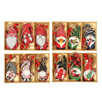 GnomeOrnaments – Feestelijke Houten Hangdecoraties