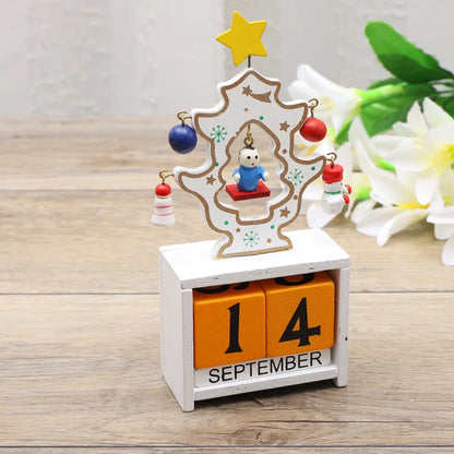 CalendrierJoyeux - Wooden Santa Christmas Tree for Decoration