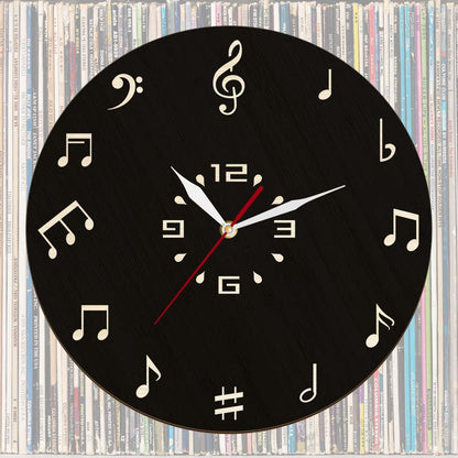 MelodieGlow - Stylish Music Notation Wall Clock