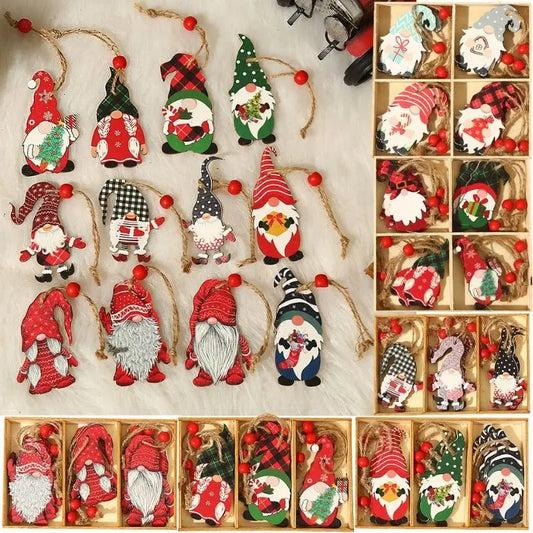 GnomeOrnaments – Feestelijke Houten Hangdecoraties