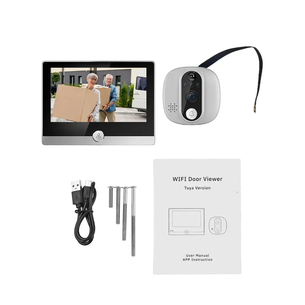 PorteClair - Wireless Doorbell with 120° Angle and Night Vision 