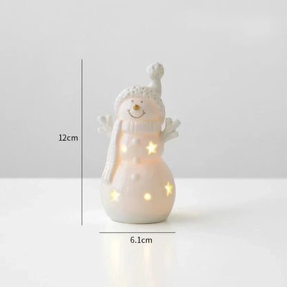 Snowman Gloss - Illuminated Ceramic Snowman 