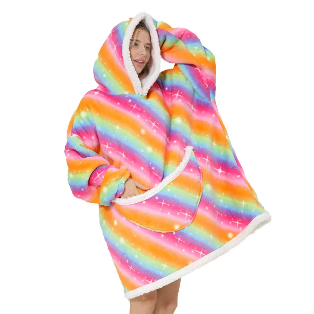 SnugJoy - Fleece Blanket with Hood 