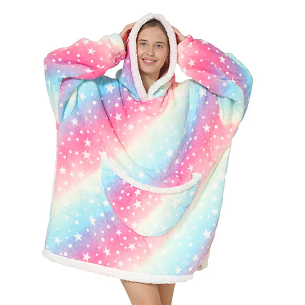 SnugJoy - Fleece Blanket with Hood 