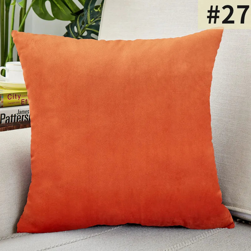 VelvetChic - Plain Cushion Cover for Home Decor