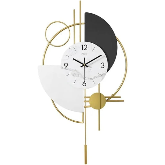 GeometricGold - Large 3D Wall Clock