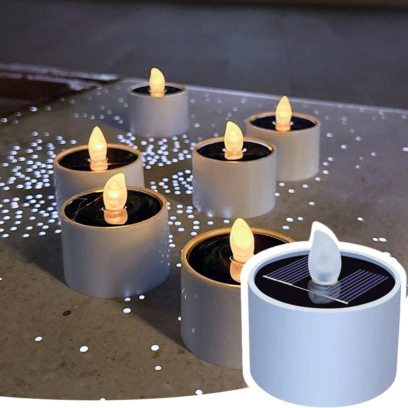 AmbianceFlicker - Solar Powered Candles for Outdoor Decorations