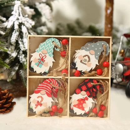 GnomeOrnaments – Feestelijke Houten Hangdecoraties