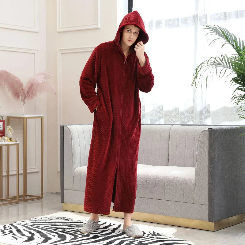 OversizeWarm – Thick Flannel Bathrobe