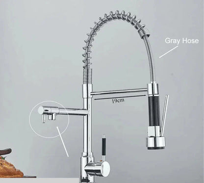 NickelFlex – Kitchen mixer tap with 360° swivel function 