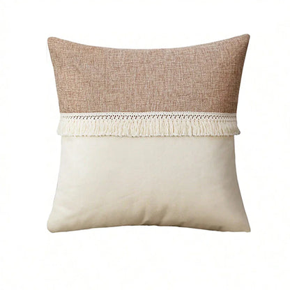 GeoBoho - Beige Cushion Cover with Geometric Pattern for Hu decoration