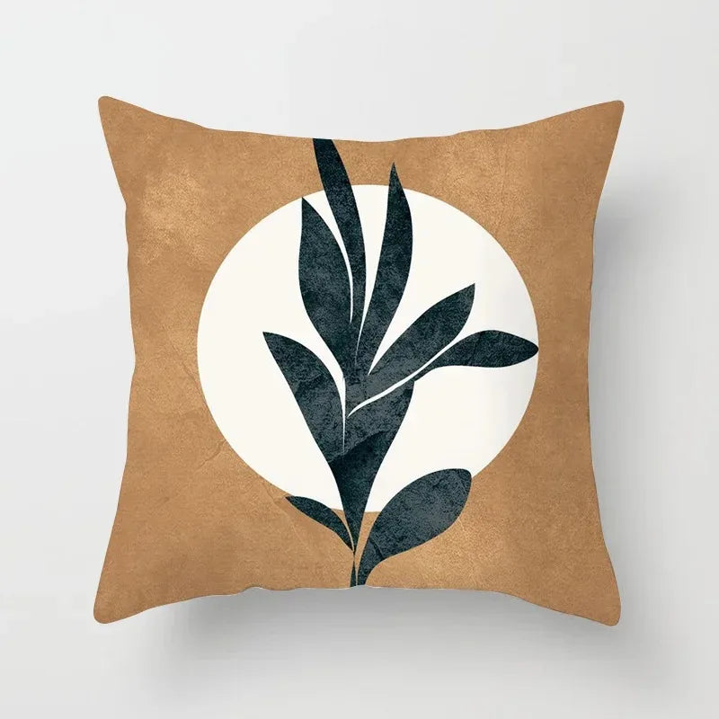 GreenLeaf - Cushion cover with plant motif for Hu decoration 