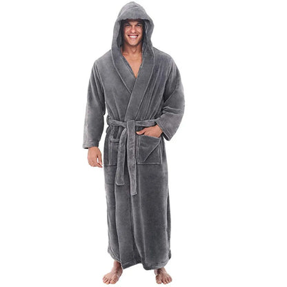 HoodedChill – Cozy Bathrobe for Men 