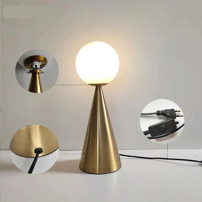 GildedGlow - Creative Table Lamp of Gold and Glass