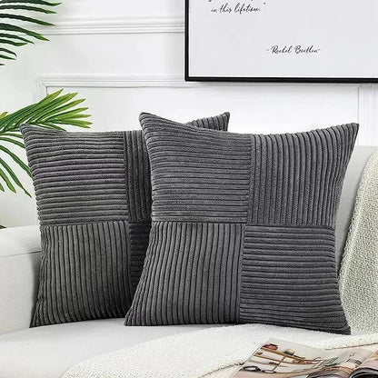 StripeCozy - Zachte Corduroy Kussenhoes voor Woondecoratie