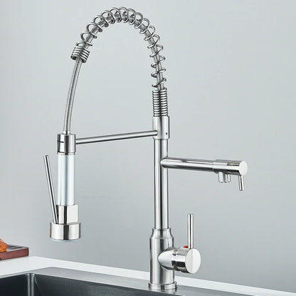 SpringFlow – Double spout kitchen mixer tap 