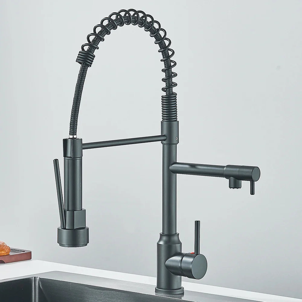 SpringFlow – Double spout kitchen mixer tap 