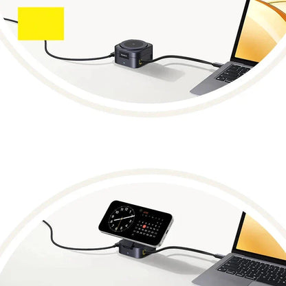 Krachtige - 2-in-1 Snellaadstation 67W voor MacBook en iPhone