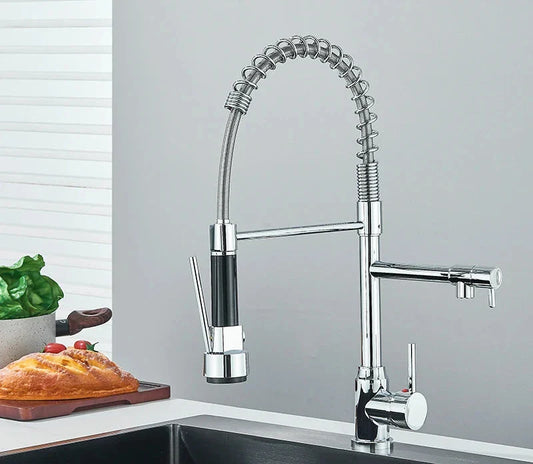 NickelFlex – Kitchen mixer tap with 360° swivel function 