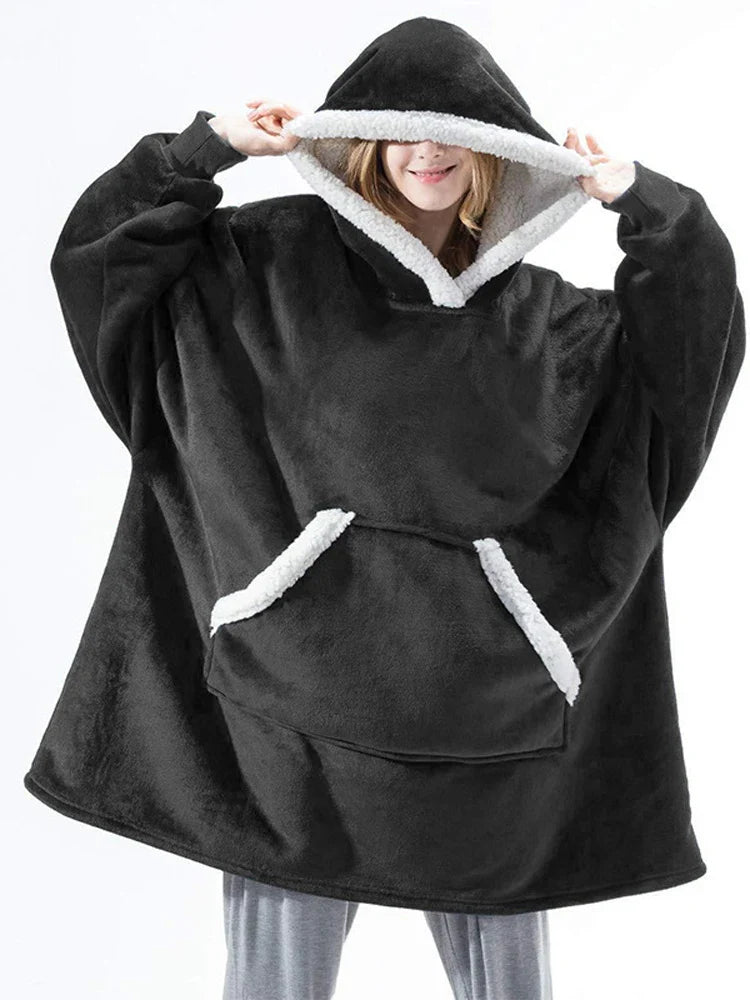 FleeceWrap - Polar Blanket Sweater with Hood 