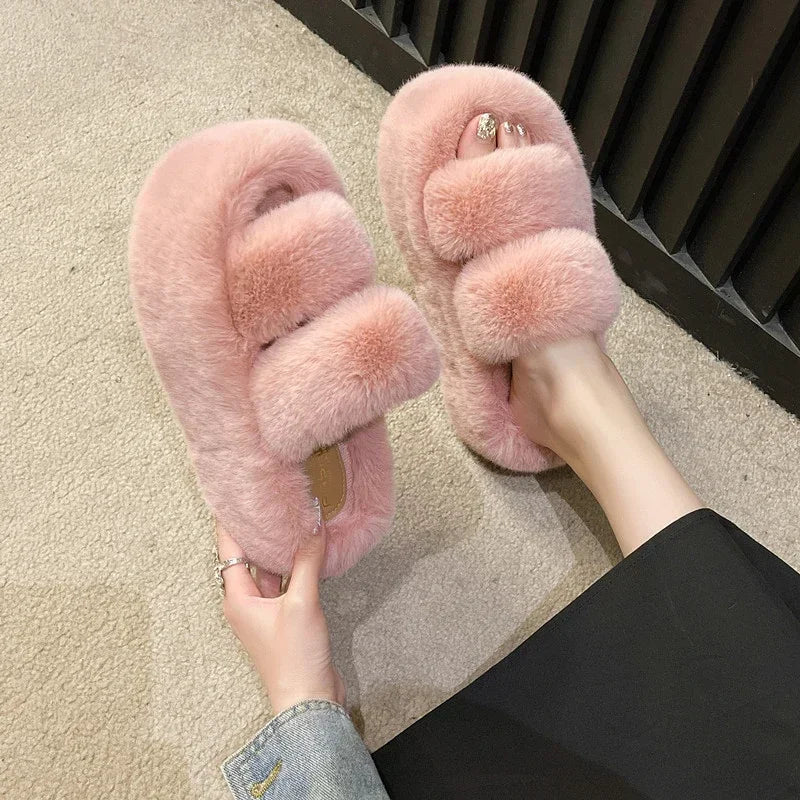 FuzzyElegance - Soft slippers for women 