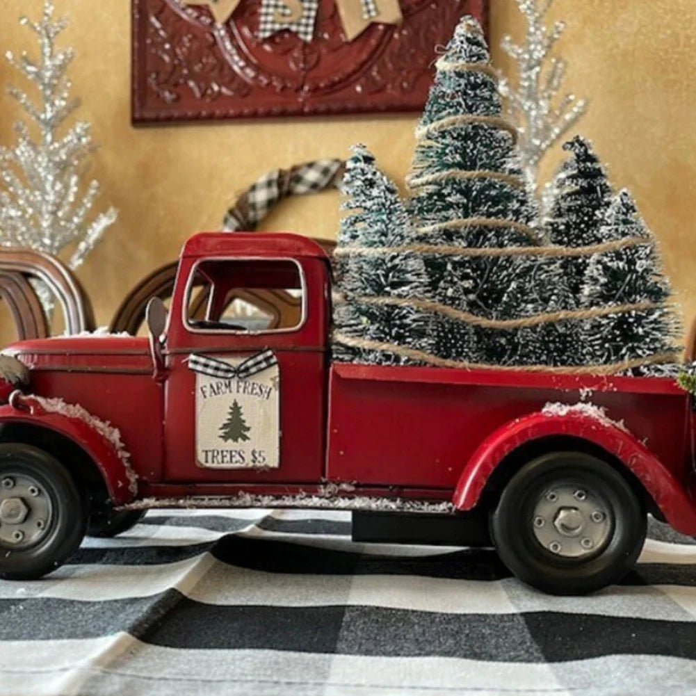 Retro - Christmas Ornament Red Truck 