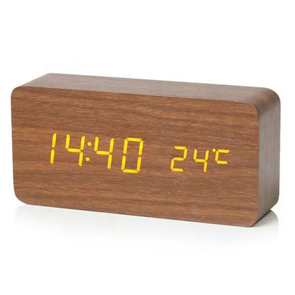 WoodTime – Digitale Houten Wekker met LED Display