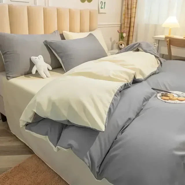 DuoDrape - Double-Sided Duvet Cover for Modern Comfort 