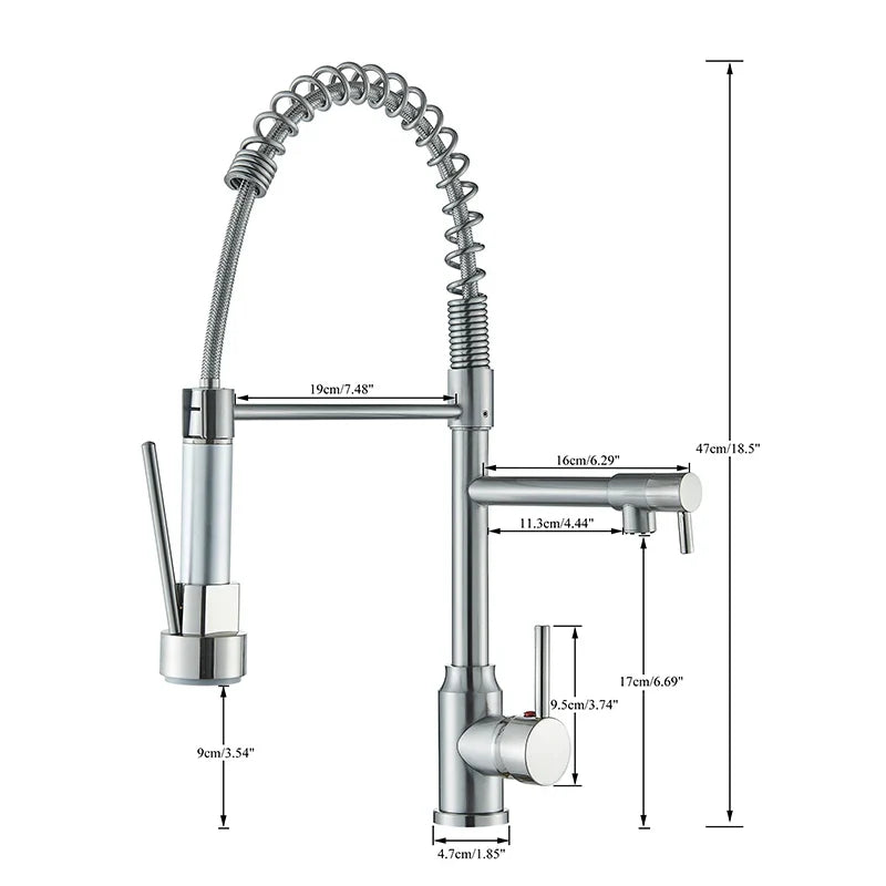 NickelFlex – Kitchen mixer tap with 360° swivel function 