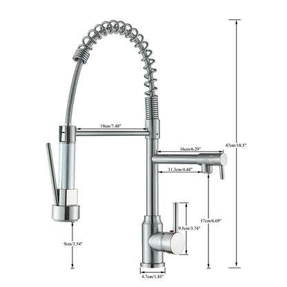 NickelFlex – Kitchen mixer tap with 360° swivel function 