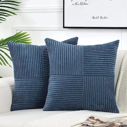 StripeCozy - Zachte Corduroy Kussenhoes voor Woondecoratie