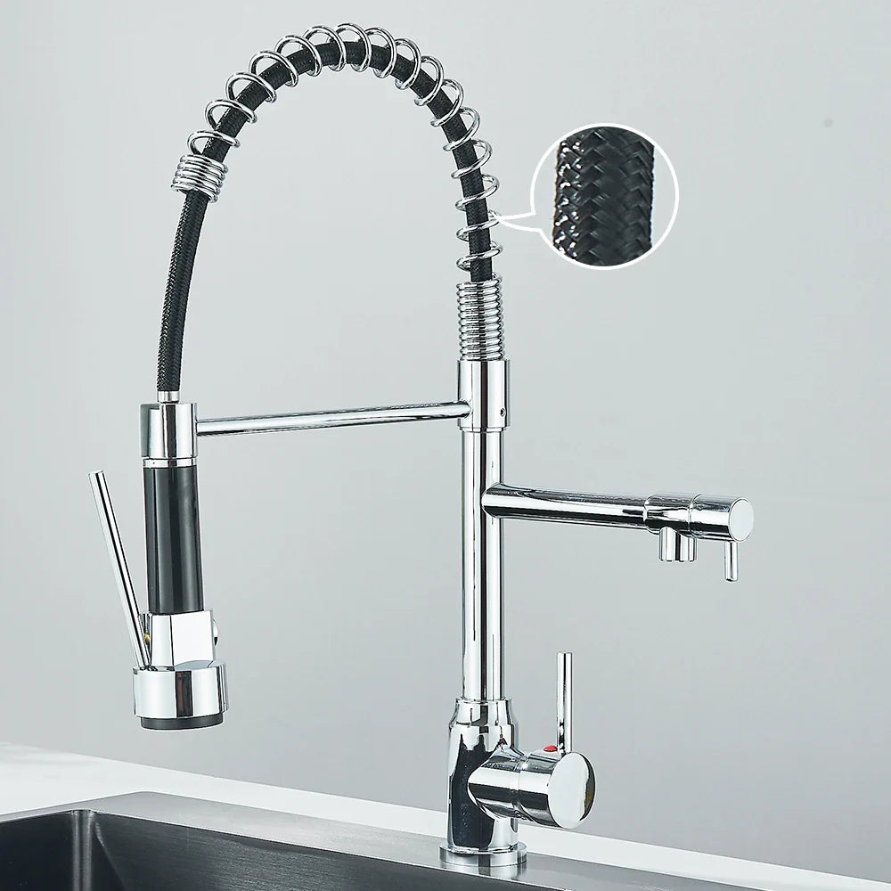 SpringFlow – Double spout kitchen mixer tap 