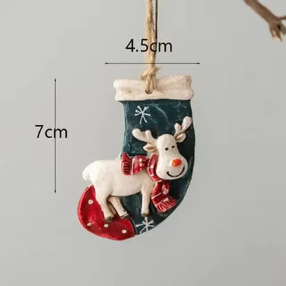 Socks - Christmas Decorations with Elk 