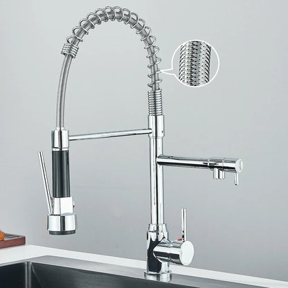 SpringFlow – Double spout kitchen mixer tap 