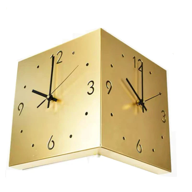 CornerTime – Creatieve Elegante Vierkante Wandklok