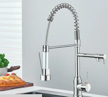 NickelFlex – Kitchen mixer tap with 360° swivel function 