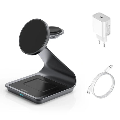 Magnetique - Draadloze Oplader 3 in 1 30W voor iPhone, Apple Watch en AirPods