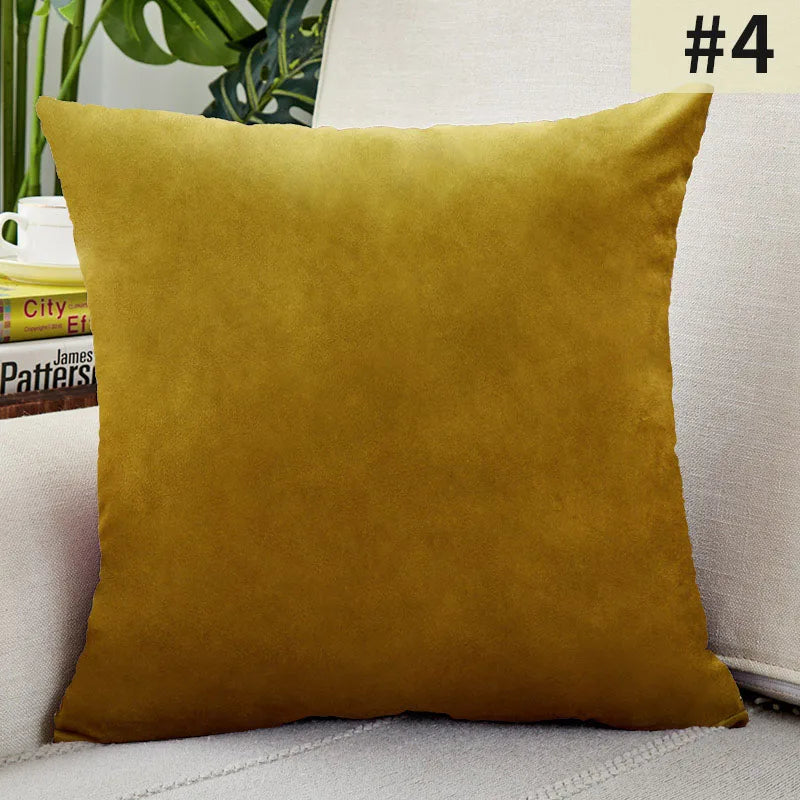 VelvetChic - Plain Cushion Cover for Home Decor