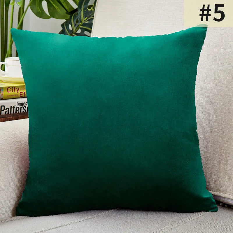 VelvetChic - Plain Cushion Cover for Home Decor