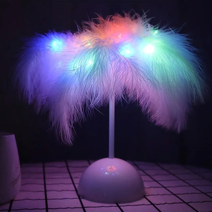 DreamGlow - Creative Table Lamp with Feathers