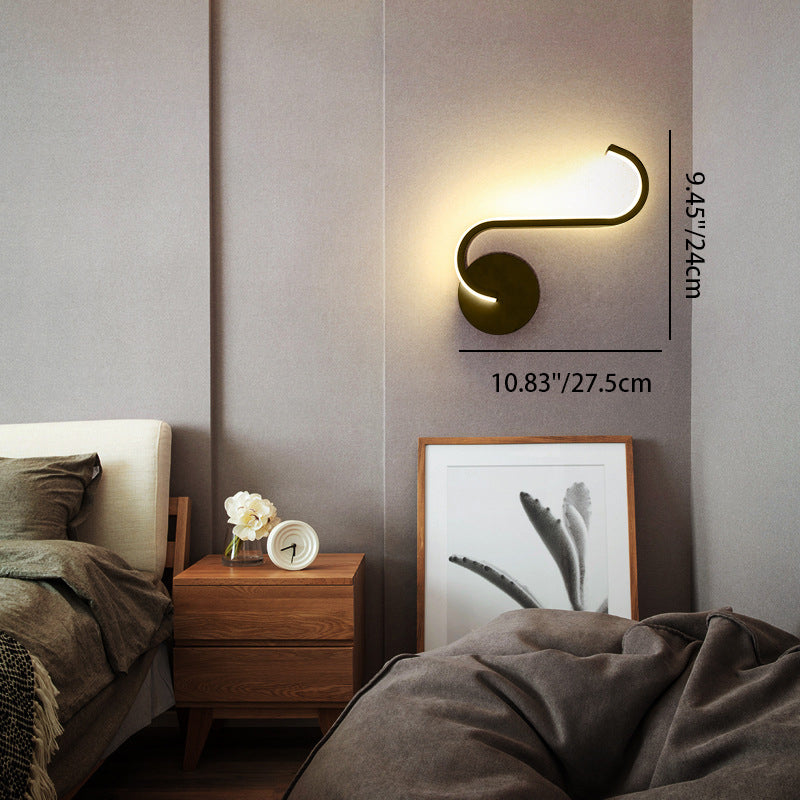 LumiLine - Moderne aluminium LED wandlamp met minimalistische curves