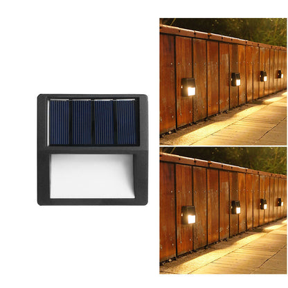 Round Square Waterproof Solar Outdoor Patio Step Light 