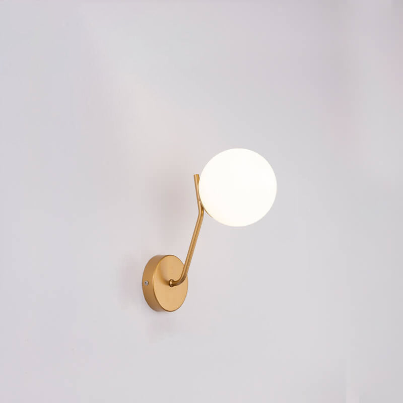 LumiArt - Modern wall lamp with glass spherical lampshade 