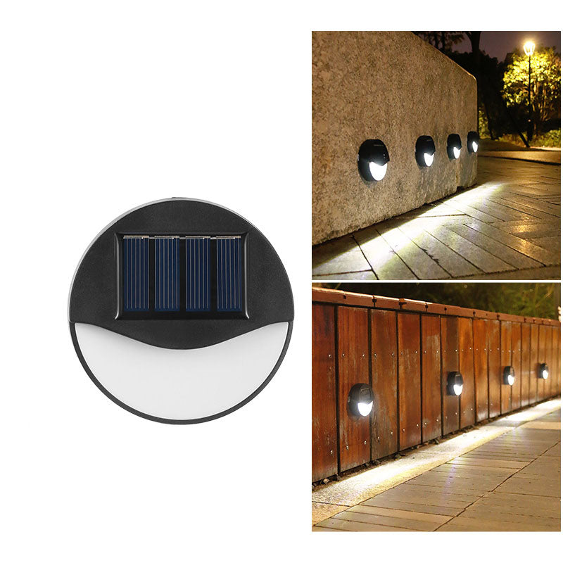 Round Square Waterproof Solar Outdoor Patio Step Light 