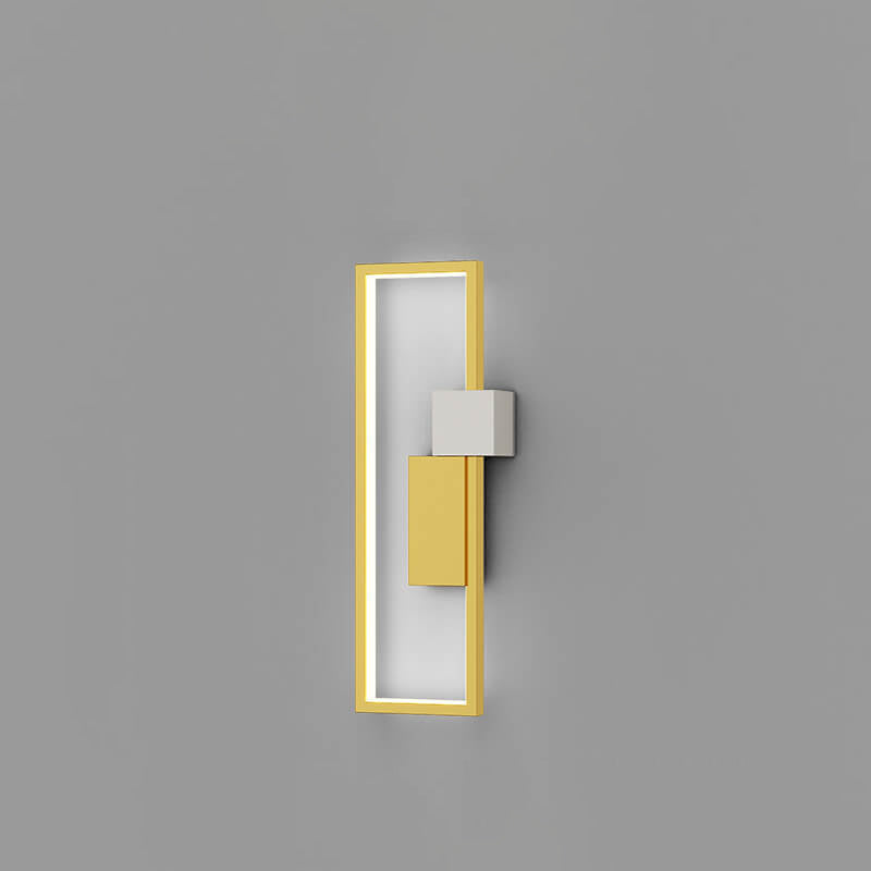 LumiSil - Minimalist Creative Square Frame Iron Silicone LED Wall Lamp 