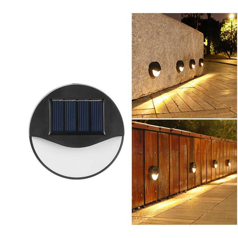 Round Square Waterproof Solar Outdoor Patio Step Light 