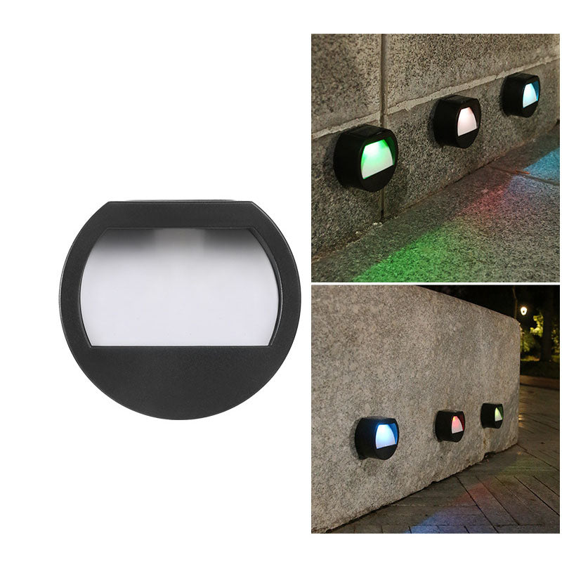 Round Square Waterproof Solar Outdoor Patio Step Light 