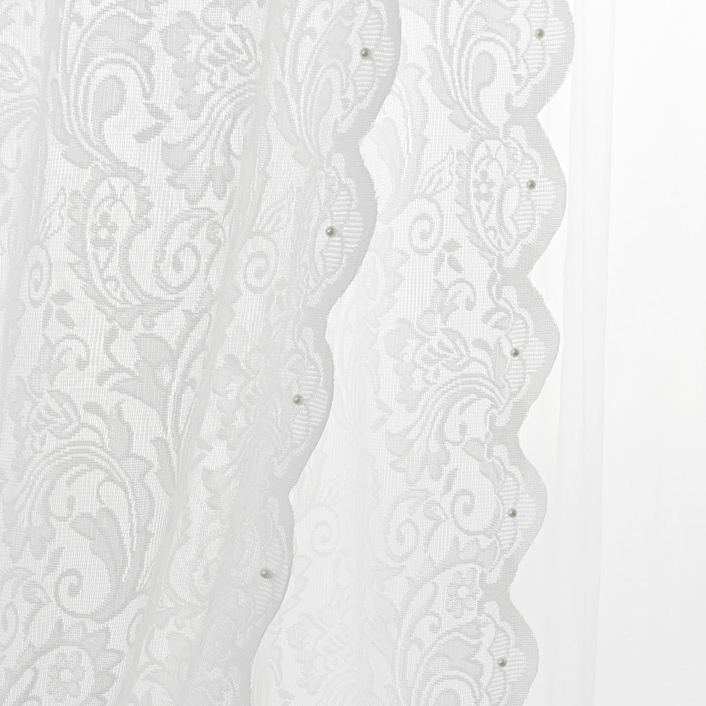 PerleLace - Transparent White Lace Curtain 