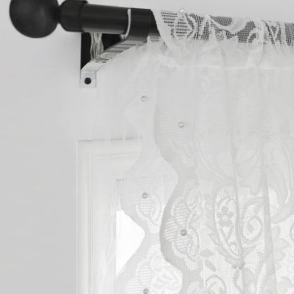 PerleLace - Transparent White Lace Curtain 