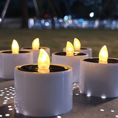 AmbianceFlicker - Solar Powered Candles for Outdoor Decorations